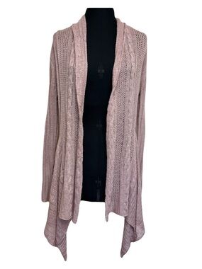 Cynthia Rowley | Lavender Lightweight Open Front Wool Blend Cardigan, Large